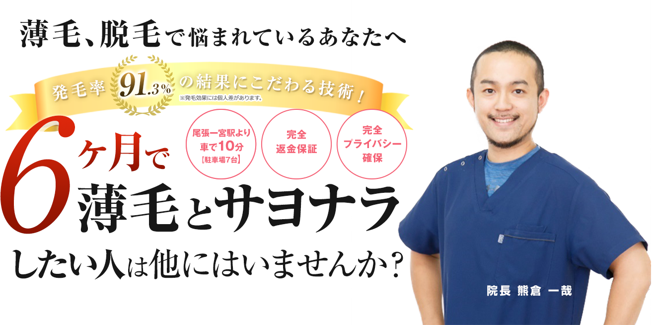6ヶ月で薄毛とサヨナラしたい人は他にはいませんか？